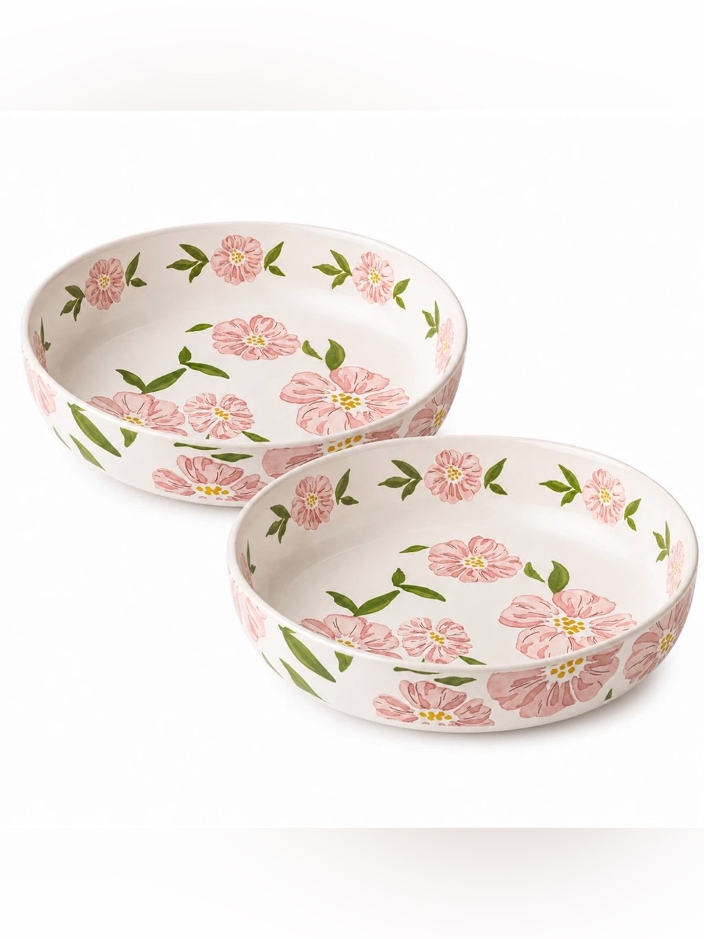 Maison Viore Blush Blossom Collection pasta Bowls Set of 2